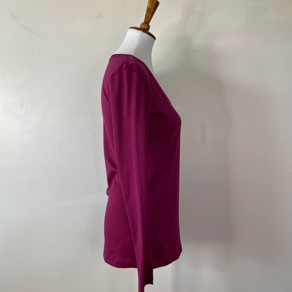 Nike Shirt Dri Fit Lightweight Active V-Neck Dark Pink Sz. S - Picture 4 of 11